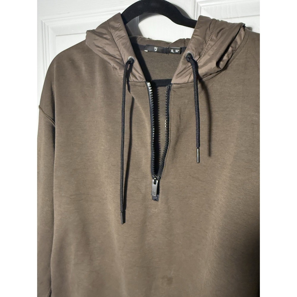 Uniqlo +J XL Green Dry Sweatshirt Half Zip Pullover Hoodie Minimalist Jil Sander